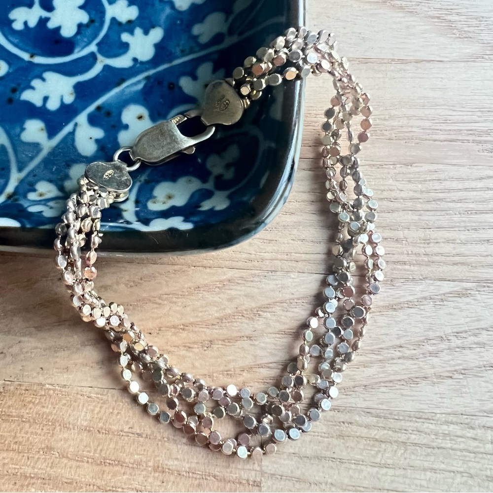 Milor 925 Sterling silver braided chain bracelet